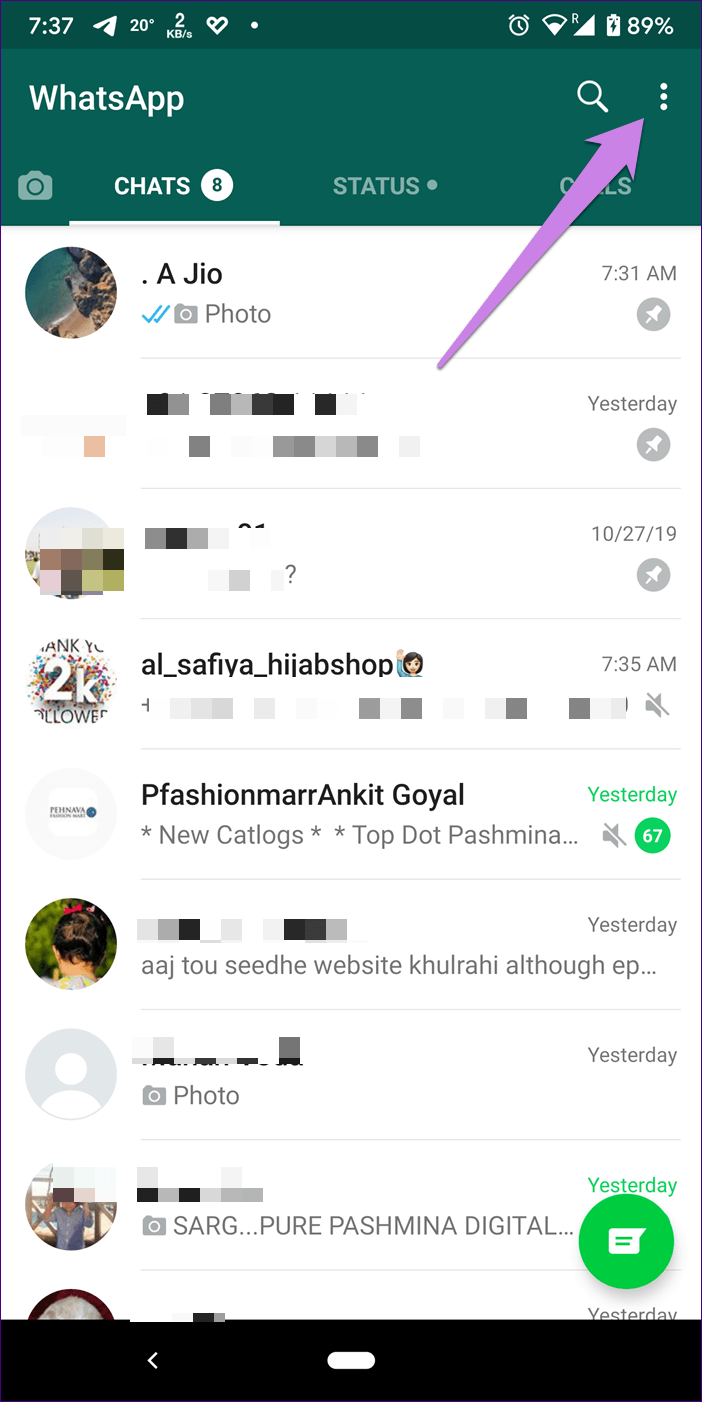 deleting whatsapp group images